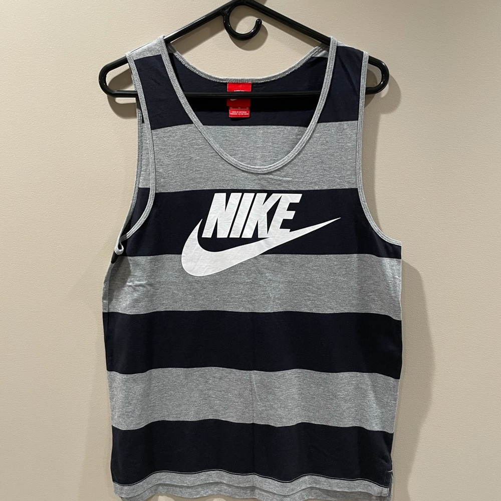 Nike Glory Striped Tank Top Black/ Grey 639301-010